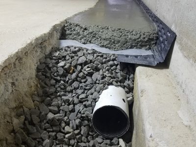 interior french drain waterproofing